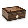 Cigarloong Camlı Puro Kutusu Humidor Ceviz 50s