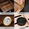 Cigarloong Camlı Puro Kutusu Humidor Ceviz 70s