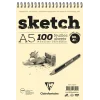 Clairefontaine Ivory Sketch Eskiz Çizim Defteri Üstten Spiralli 90 gr. A5 100 yp.