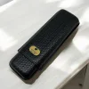 Cohiba Örme Desen Deri Puro Kılıfı 2li Siyah (64Ring)