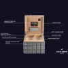 Colibri Heritage Cube Yeşil İspanyol Sedir Ağacı Nemlendirici Humidor HU125T5 - Parmida