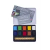 Cretacolor Aqua Brique Profesyonel Tablet Sulu Boya Seti 10 Renk Metal Kutu
