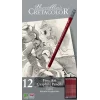 Cretacolor Fine Art Graphite Dereceli Kalem Karakalem Eskiz Çizim Seti Metal Kutu 12li