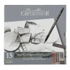 Cretacolor Silver Box Graphite Profesyonel Karakalem Eskiz Çizim Seti 15 Parça Metal Kutu