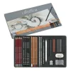 Cretacolor Teachers Choice Advanced Drawing Set Karakalem Eskiz Çizim Seti Metal Kutu 27 Parça