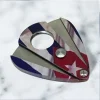 Cuban Flag  Yaprak Model Metal Puro Kesici Krom (56Ring)