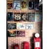 Dekoratif Vintage Metal Pano Eifell Post 20x30