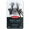 Derwent Graphic Dereceli Kalem Karakalem Eskiz Çizim Seti Medium (Designer) 12li Teneke Kutu