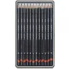 Derwent Graphic Dereceli Kalem Karakalem Eskiz Çizim Seti Medium (Designer) 12li Teneke Kutu