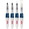 Derwent Push Button Waterbrush Akış Kontrollü Su Hazneli Sulu Boya Fırçası Seti 4 Boy