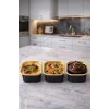 Dolphin Muffin Kare Siyah-Altın Kek Kapsülü 25 Adet