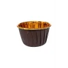 Roll-up Muffin Kek Kapsülü Kahverengi-Altın 25 Adet