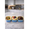Dolphin Muffin Kek Kapsülü Kare Mavi-Altın 25 Adet