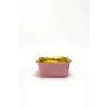 Dolphin Muffin Kare Pembe-Altın Kek Kapsülü 25 Adet