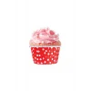 Roll-up Muffin Kek Kapsülü Kırmızı Puantiyeli 50 Adet