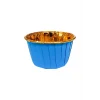 Roll-up Muffin Kek Kapsülü Mavi-Altın 25 Adet