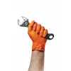 Dolphin PowerGrip Ekstra Kalın Turuncu Nitril Eldiven Elmas Dokulu L 50 Adet x 20 Paket - Koli