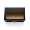 Elektronik Nemlendiricili Camlı Puro Kutusu Humidor Mat Siyah