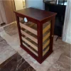 Gastro Camlı 4 Raflı Puro Kutusu Humidor Kabinet Kahve 200s