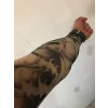 Giyilebilir Çorap Dövme Alev Dövmesi Çift Kol