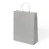 Gümüş Büküm Saplı Kraft Çanta 31x41cm