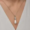 Gümüş Damla İnci Kadın Kolye