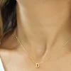 Gümüş Gold 3 Boyutlu D Harf Bayan Kolye