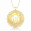 Gümüş Gold Allah Yazılı Kadın Kolye