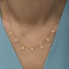 Gümüş Gold Atatürk Yazılı Bayan Kolye