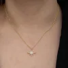 Gümüş Gold Kutup Yıldızı Kadın Kolye
