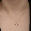 Gümüş Gold Kutup Yıldızı Kadın Kolye