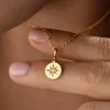 Gümüş Gold Minimal Yıldız Kadın Kolye