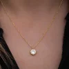 Gümüş Gold Minimal Yuvarlak Anturaj Kadın Kolye