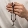 Gümüş Kazaz Püsküllü Sıkma Kehribar Tesbih