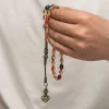 Gümüş Kazaz Püsküllü Sıkma Kehribar Tesbih