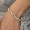 Gümüş Kazaziye Örgü Bileklik