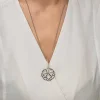 Gümüş Kazaziye Örgü Kadın Kolye