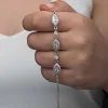 Gümüş Mekik Zirkon Taşlı Kadın Bileklik