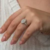 Gümüş Oval Zirkon Taşlı Kadın Yüzük