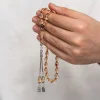 Gümüş Püsküllü Sıkma Kehribar Tesbih
