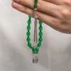 Gümüş Püsküllü Sıkma Kehribar Tesbih