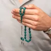 Gümüş Püsküllü Sıkma Kehribar Tesbih
