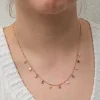 Gümüş Renkli Oval Taşlı Şans Kadın Kolye