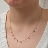 Gümüş Renkli Oval Taşlı Şans Kadın Kolye