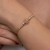 Gümüş Renkli Top Dorika Kadın Bileklik