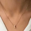 Gümüş Rose 3 Boyutlu İ Harf Bayan Kolye