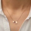 Gümüş Rose Anne Çocuk Eli Bayan Kolye