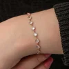 Gümüş Rose Beyaz Taşlı Kadın Bileklik