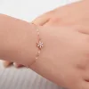 Gümüş Rose Çiçek Kadın Bileklik