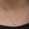 Gümüş Rose Minimal Kar Tanesi Kadın Kolye